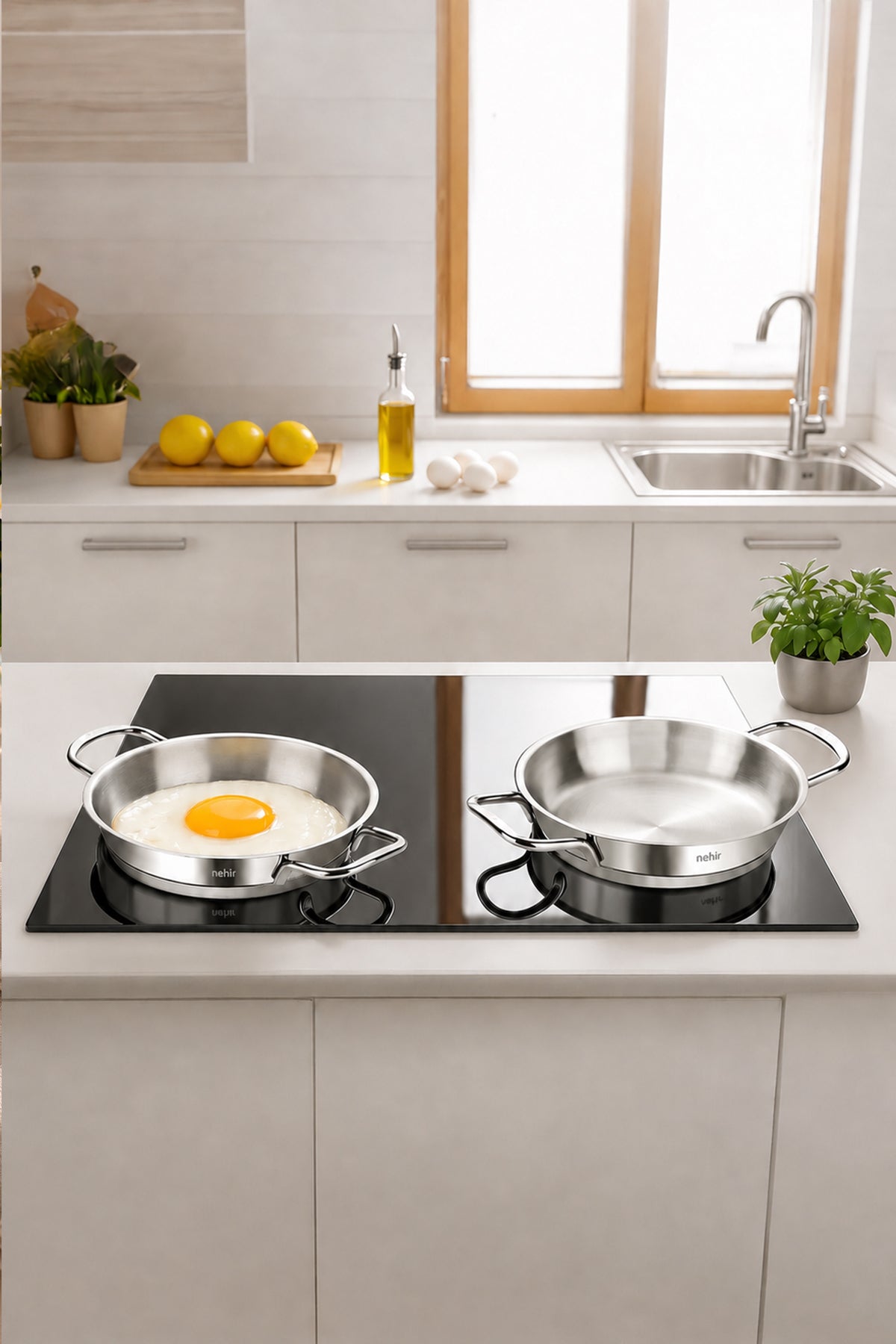 Silver Çelik 2 Parça İtalyan Omlet Sahan Seti (18-20 cm)