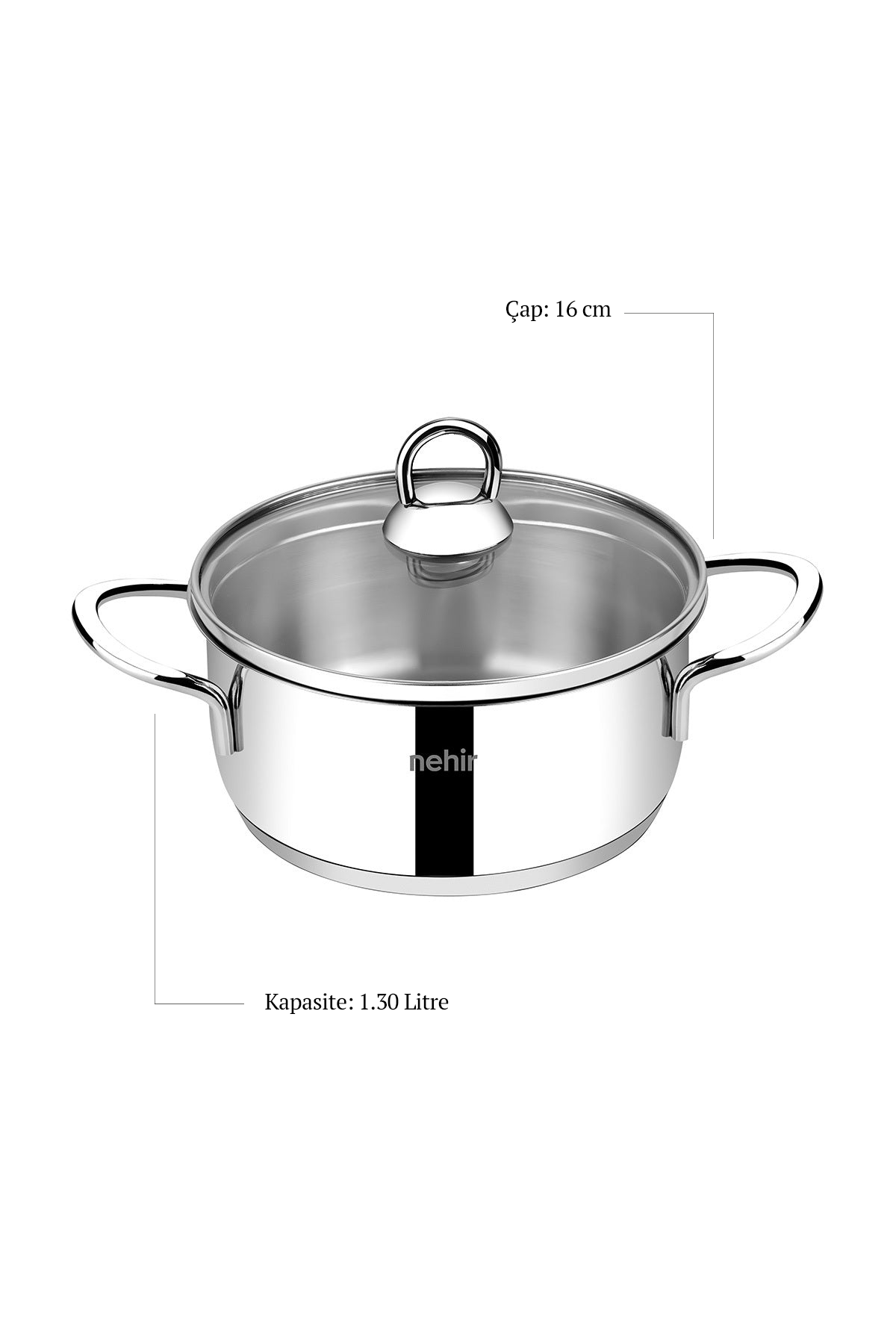 Silver 6 Parça Paslanmaz Çelik Mini Tencere Seti (12-14-16 cm)