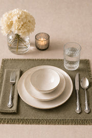 Duru 24-Piece Porcelain Dinner Set for 6 People