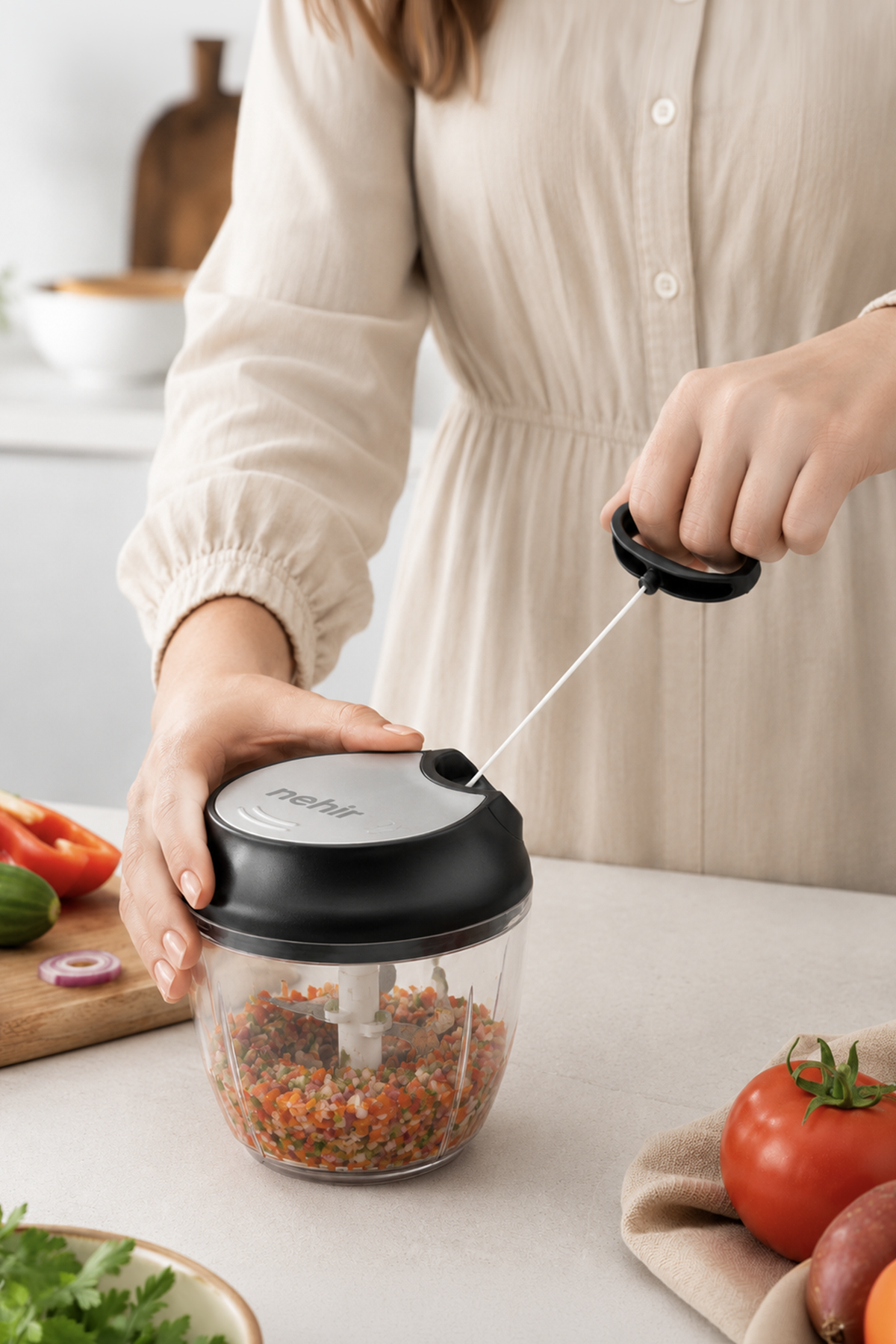 Flip 900 ml İpli Rondo Manuel Doğrayıcı