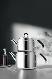 Modern Mini Small Size 0.8-1.6 Lt. Stainless Steel Teapot Set
