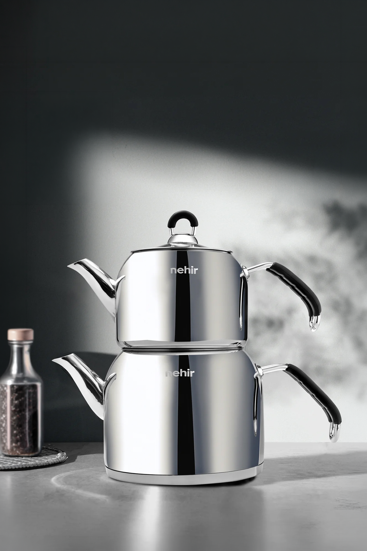 Modern Midi Medium Size 1-2 Lt. Stainless Steel Teapot Set