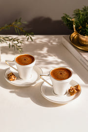 Silva 12-Piece Porcelain Coffee Cup Set for 6 People