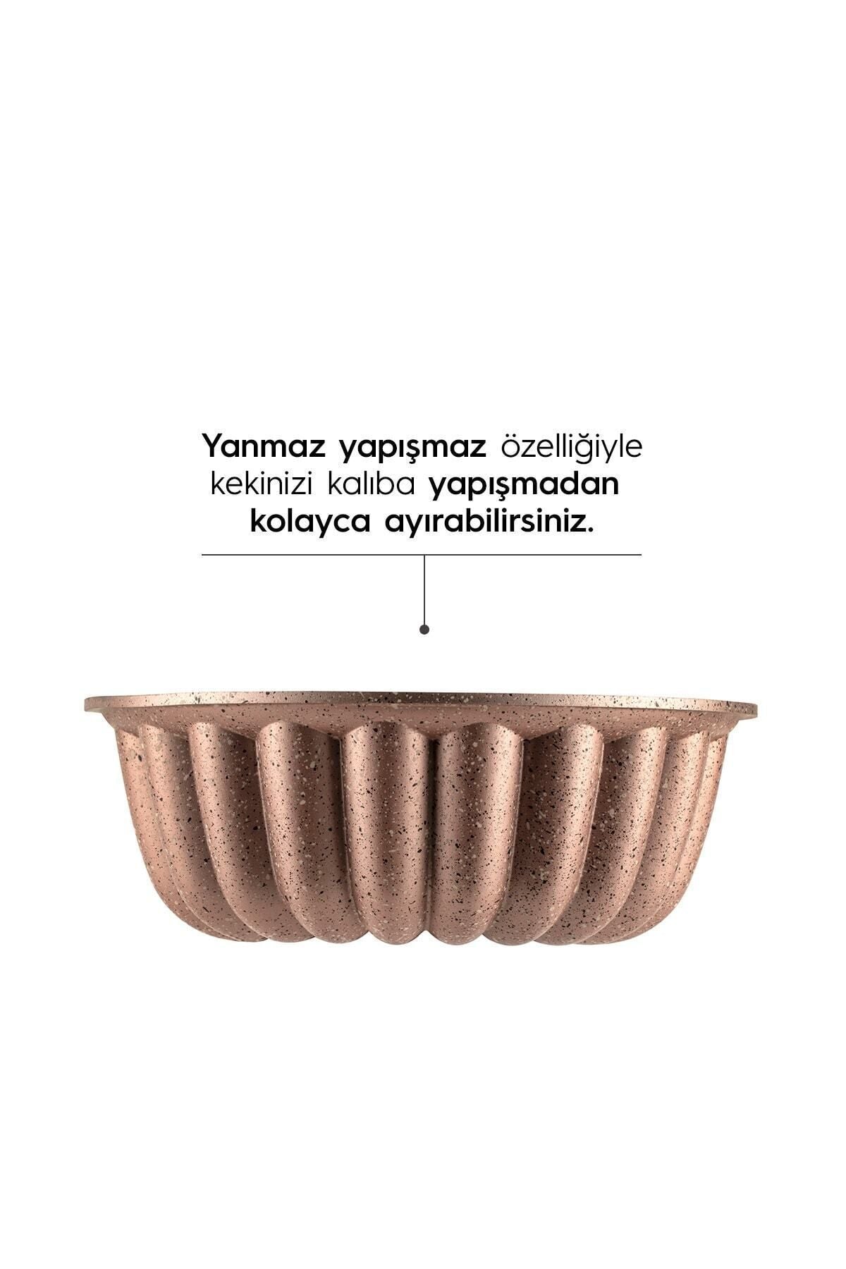 Açelya Rose Gold Döküm Kek Kalıbı 25 cm