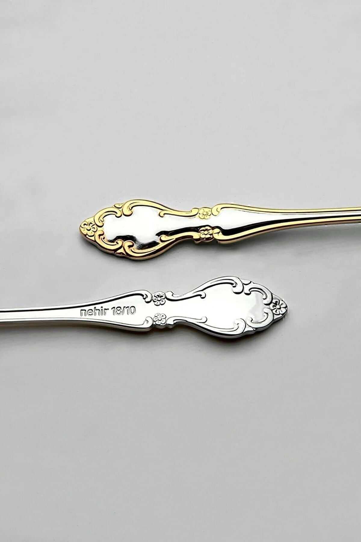 Adriana Altın Sade 12 Kişilik 89 Parça Deri Kutulu Çatal Kaşık Bıçak Takımı