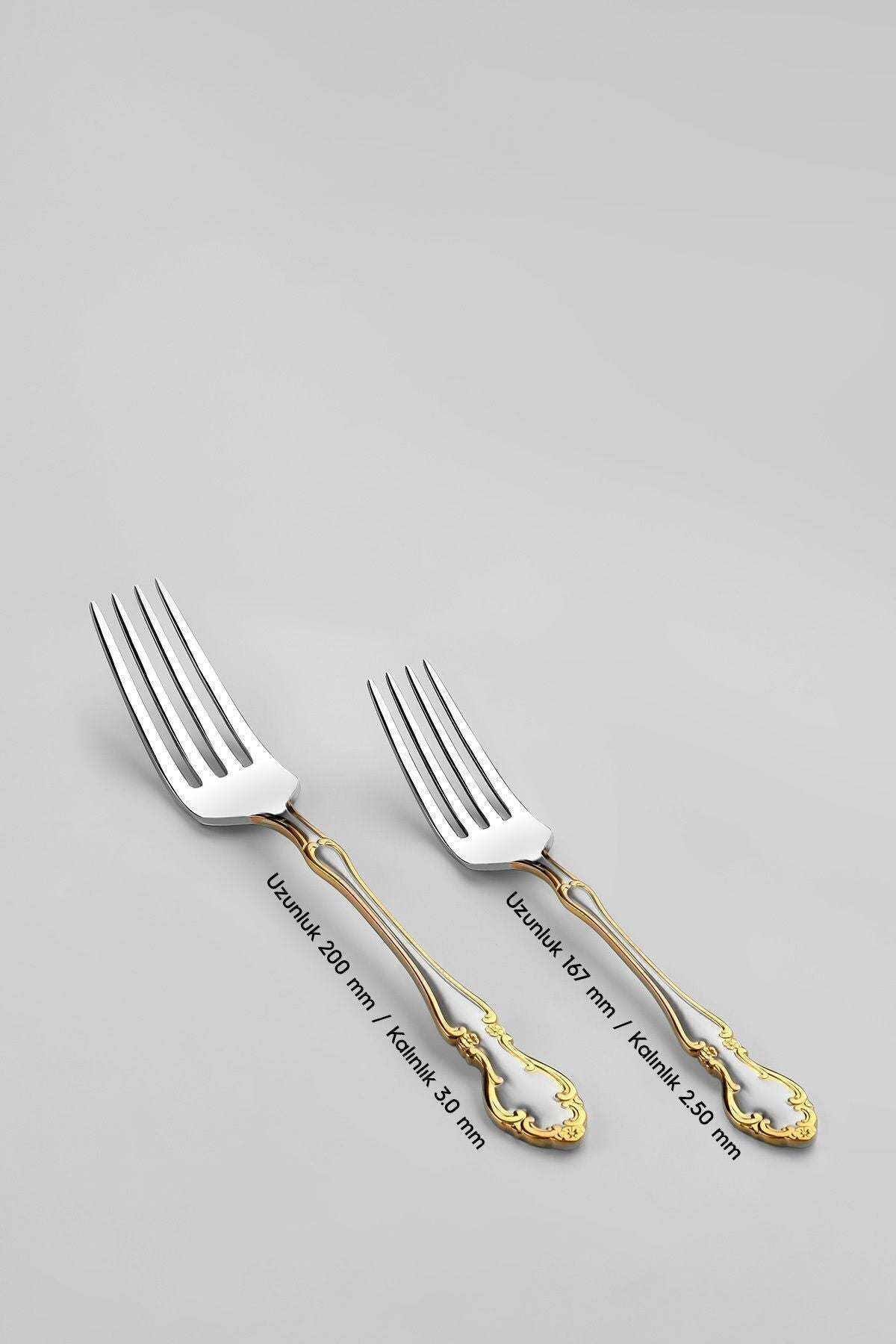 Adriana Altın Saten 12 Kişilik 84 Parça Kutulu Çatal Kaşık Bıçak Takımı