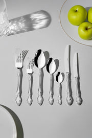 Adriana Sade 12 Kişilik 84 Parça Deri Kutulu Çatal Kaşık Bıçak Takımı