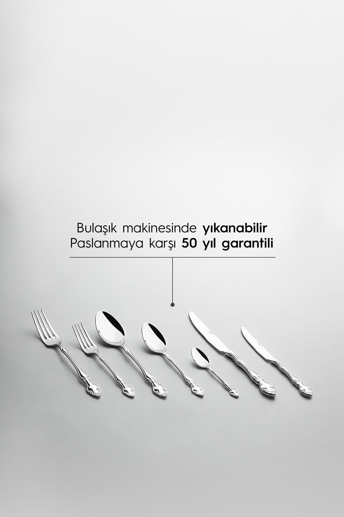 Adriana Sade 12 Kişilik 89 Parça Deri Kutulu Çatal Kaşık Bıçak Takımı