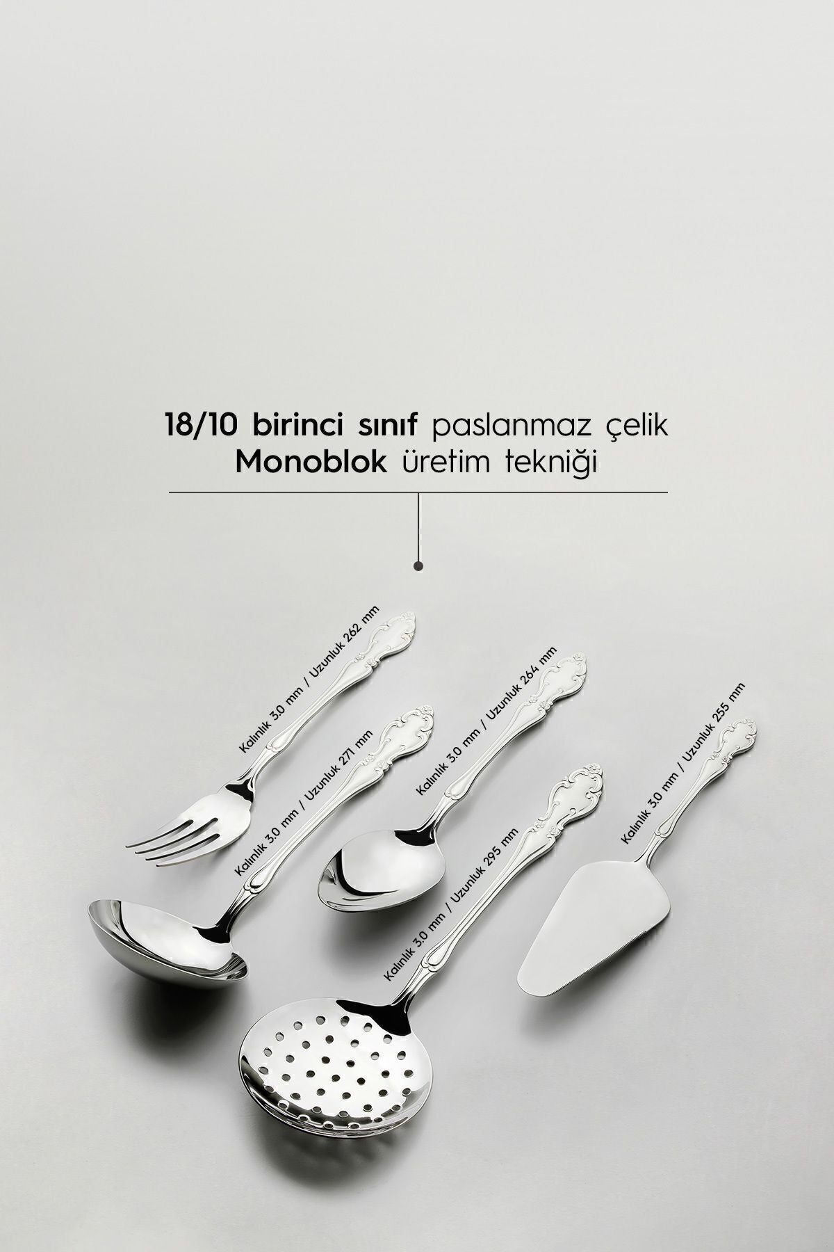 Adriana Sade 12 Kişilik 89 Parça Kutulu Çatal Kaşık Bıçak Takımı