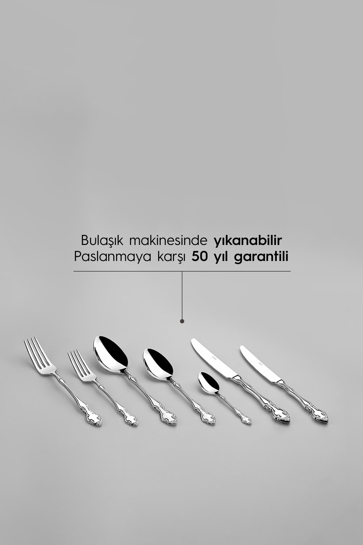 Adriana Sade 6 Kişilik 36 Parça Kutulu Çatal Kaşık Bıçak Takımı