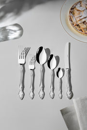 Adriana Sade 6 Kişilik 36 Parça Deri Kutulu Çatal Kaşık Bıçak Takımı