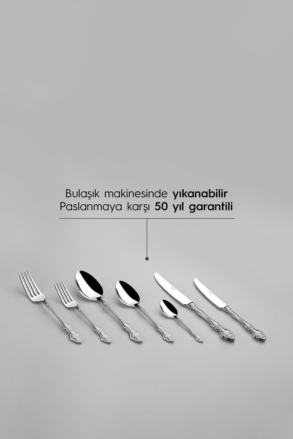 Adriana Saten 12 Kişilik 89 Parça Kutulu Çatal Kaşık Bıçak Takımı