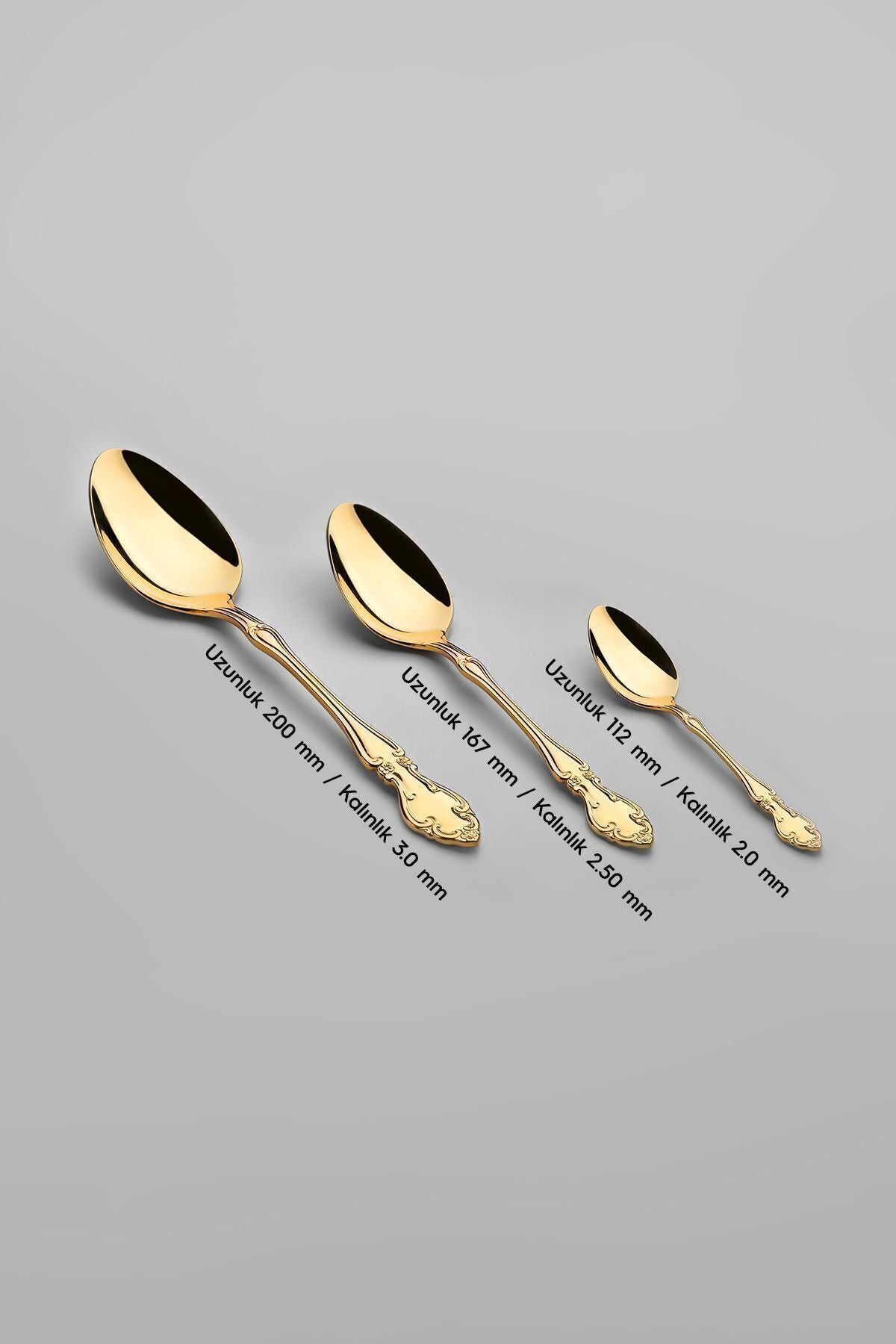 Adriana Full Altın 12 Kişilik 89 Parça Deri Kutulu Çatal Kaşık Bıçak Takımı