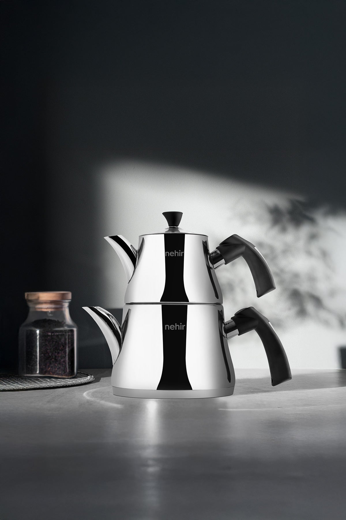 Almira Midi Orta Boy Paslanmaz Çelik 0.75-1.50 Lt. Çaydanlık Takımı