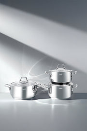 Alven 6 Parça Derin Paslanmaz Çelik Tencere Seti
