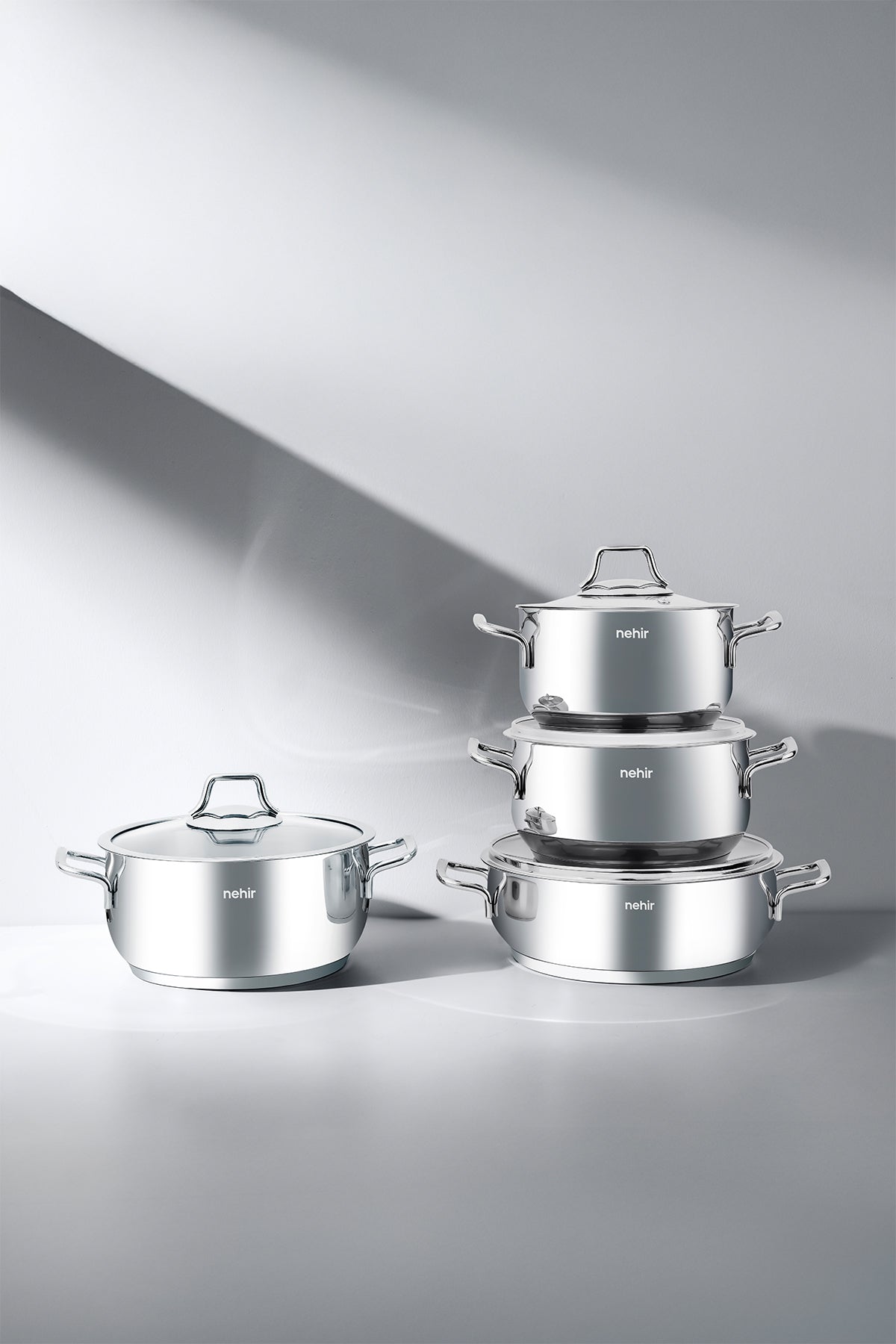 Alven 8 Parça Derin Paslanmaz Çelik Tencere Seti