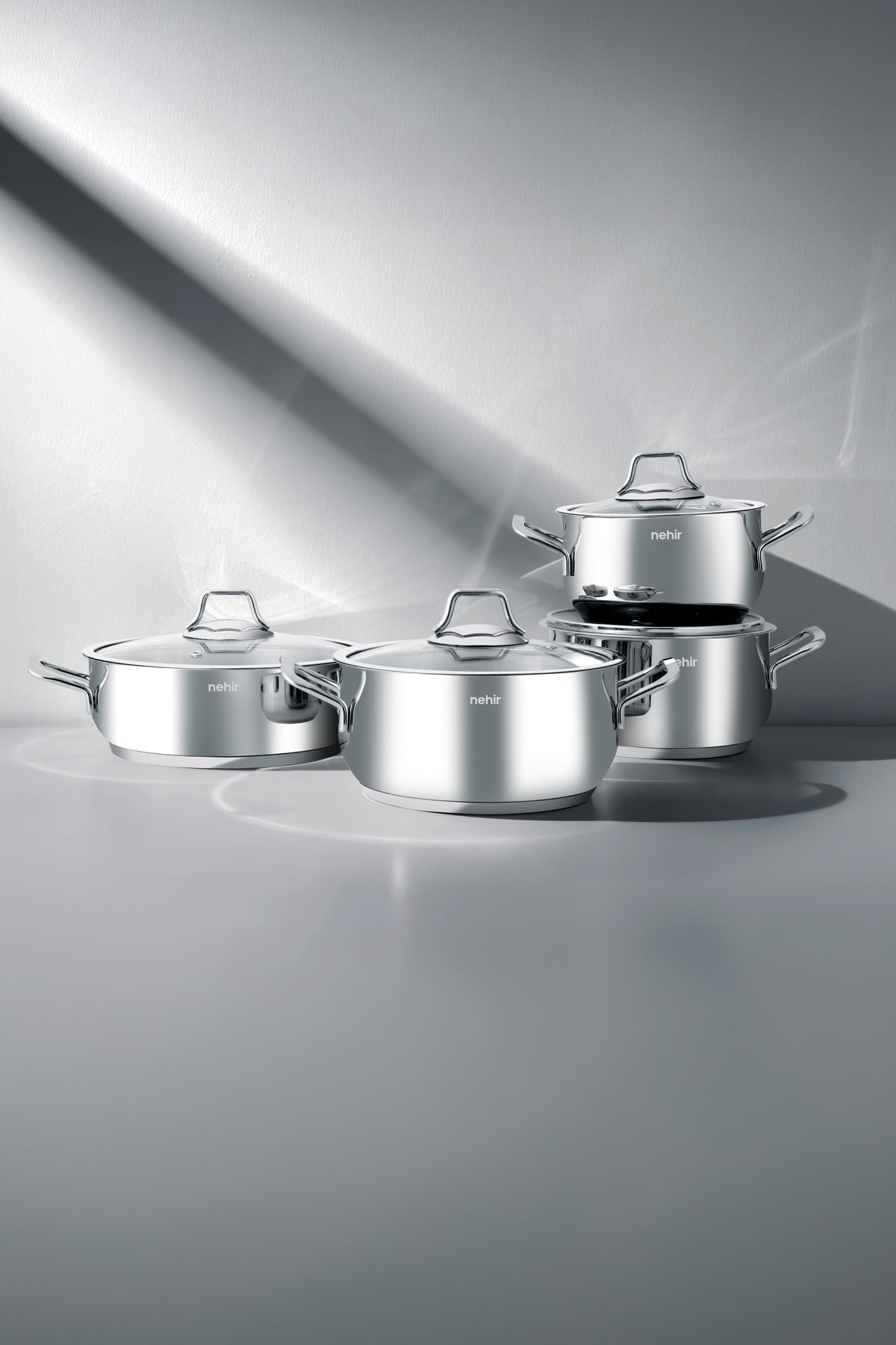 Alven 8 Parça Derin Paslanmaz Çelik Tencere Seti