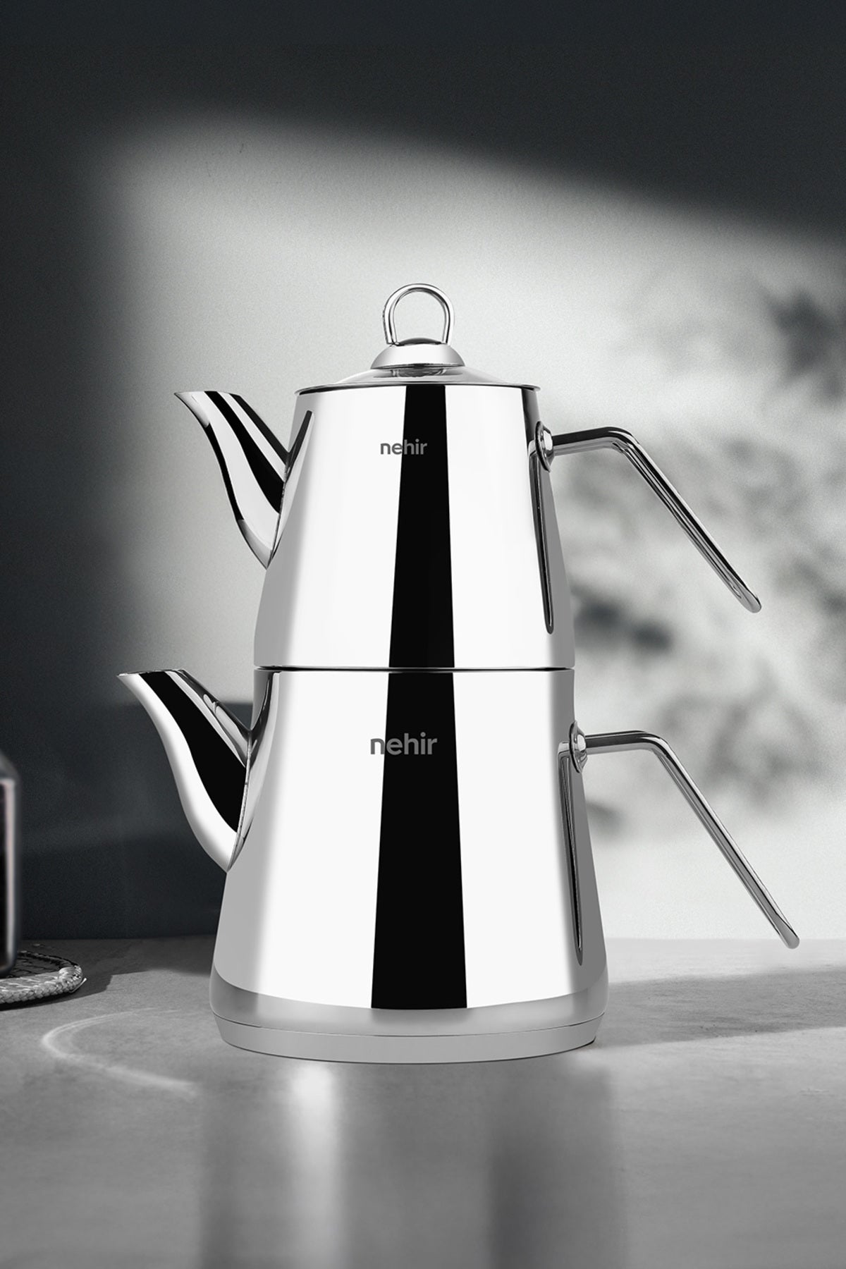 Alya Maxi Büyük Boy Paslanmaz Çelik 1.10-2.15 Lt. Çaydanlık Takımı