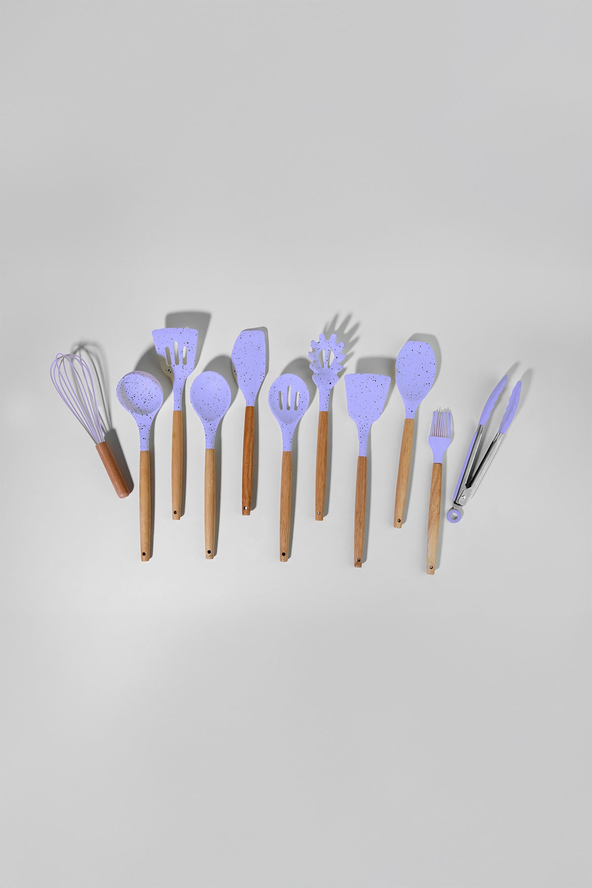 Angela Blue Ahşap Silikon 12 Parça Servis Takımı