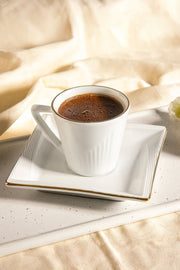 Begonvil 12 Parça Porselen Kahve Fincan Takımı