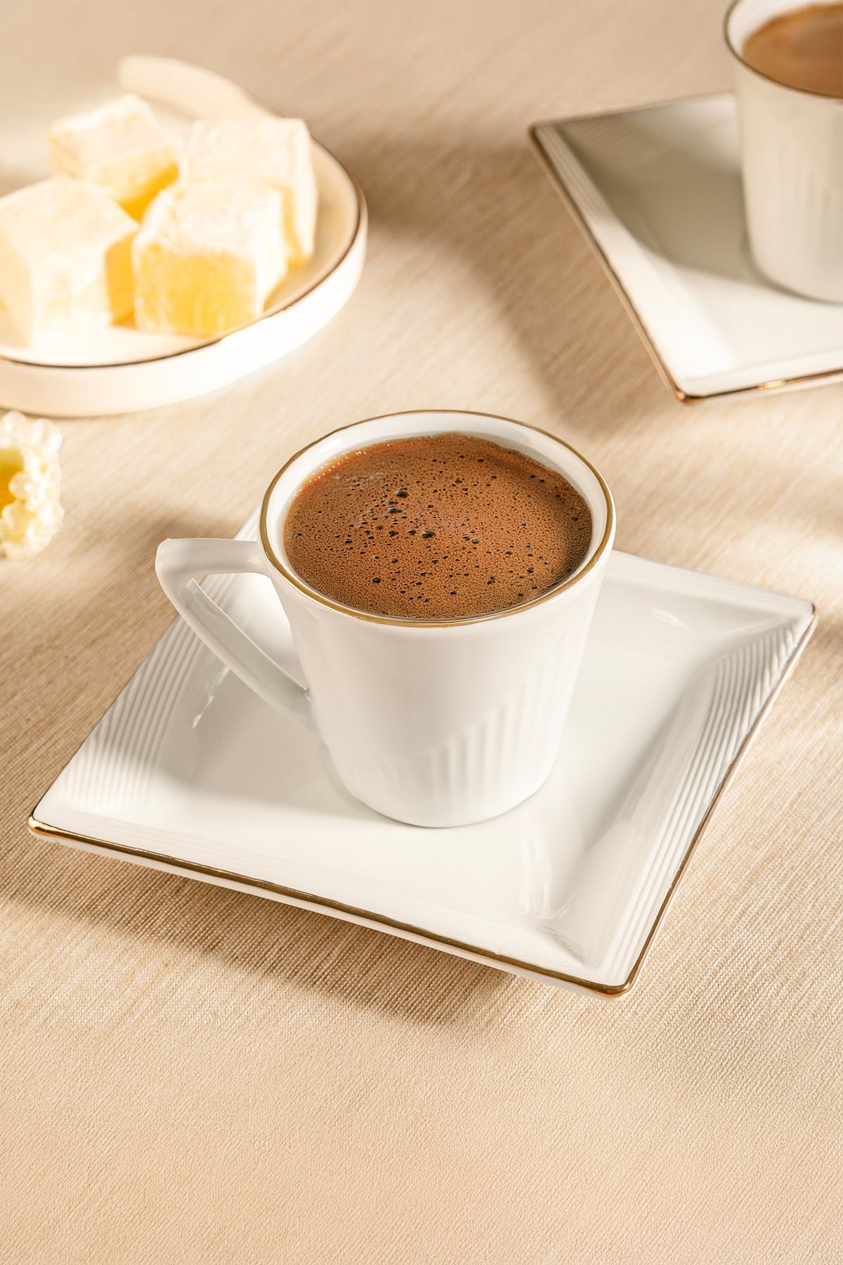 Begonvil 12 Parça Porselen Kahve Fincan Takımı