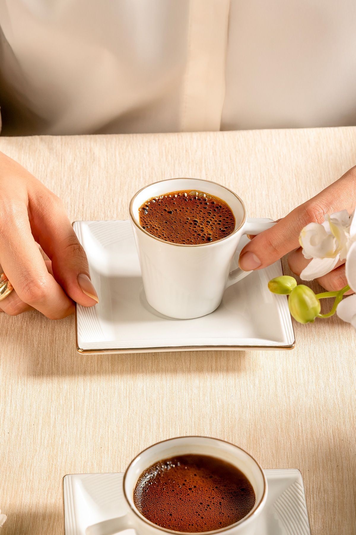 Begonvil 12 Parça Porselen Kahve Fincan Takımı