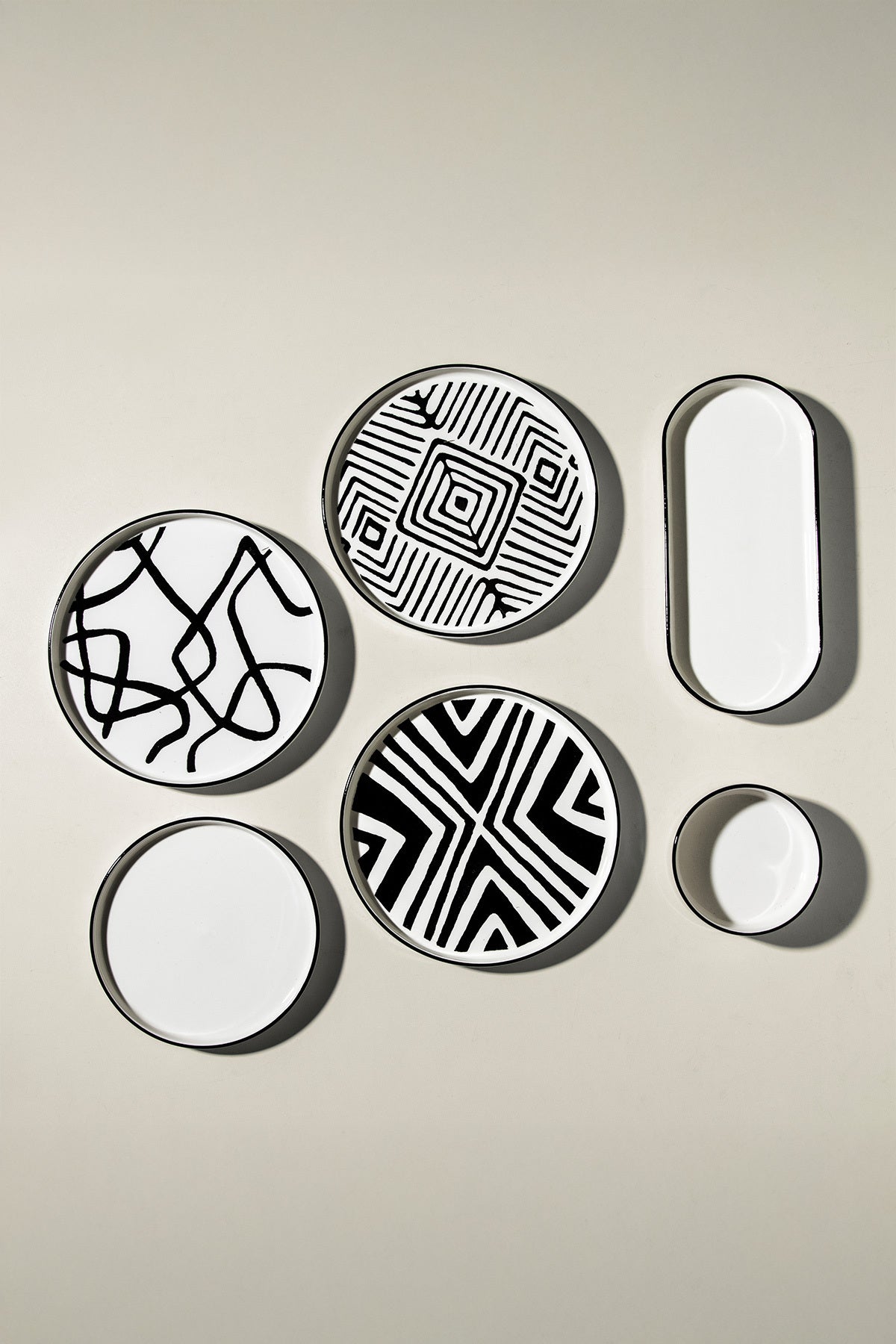 Black Line 6 Kişilik 15 Parça Seramik Kahvaltı Takımı