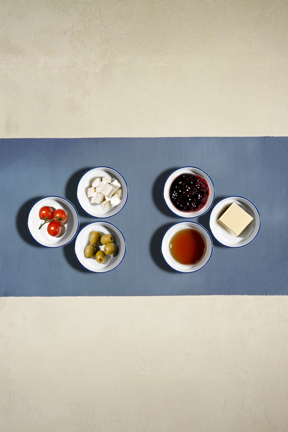 Blue Orange 6 Parça Seramik Kase Seti