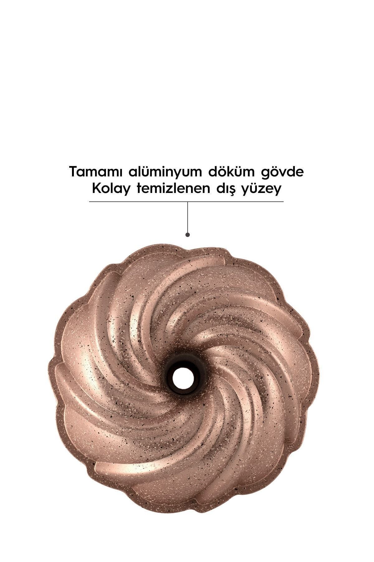 Buket Rose Gold Döküm Kek Kalıbı 24 Cm