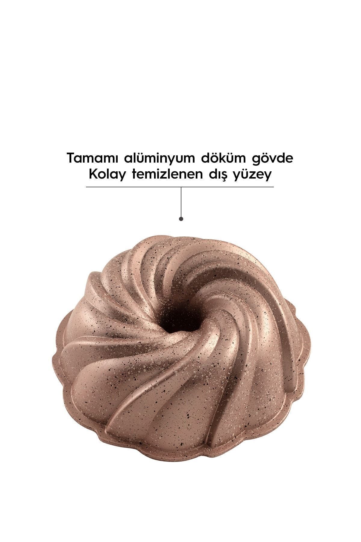 Buket Rose Gold Döküm Kek Kalıbı 24 Cm