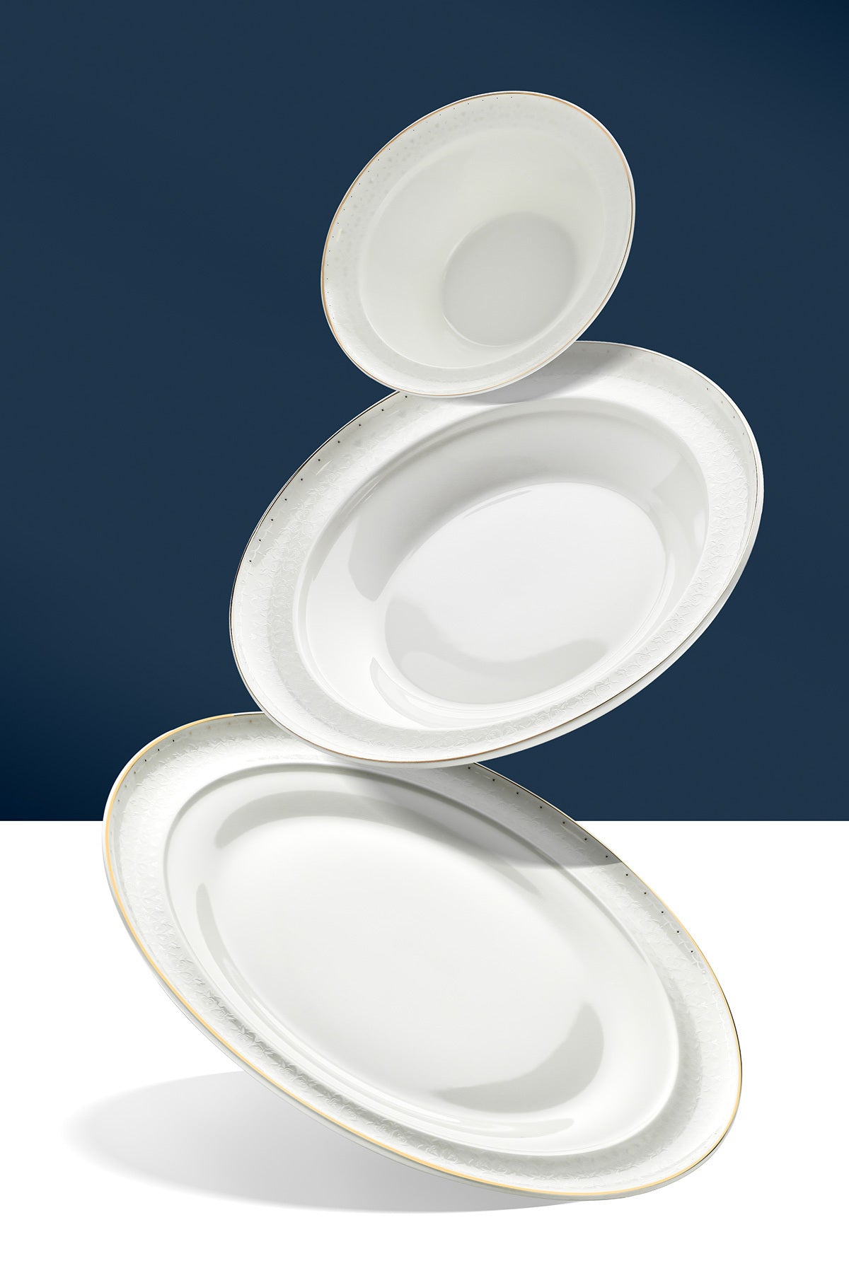 Camelia Altın Yaldızlı 28 Parça Porselen Yemek Takımı