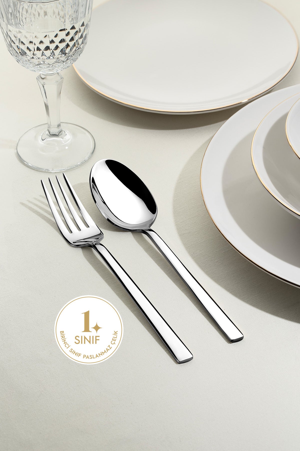 Dalyan Sade 6 Kişilik 30 Parça Kutulu Çatal Kaşık Takımı