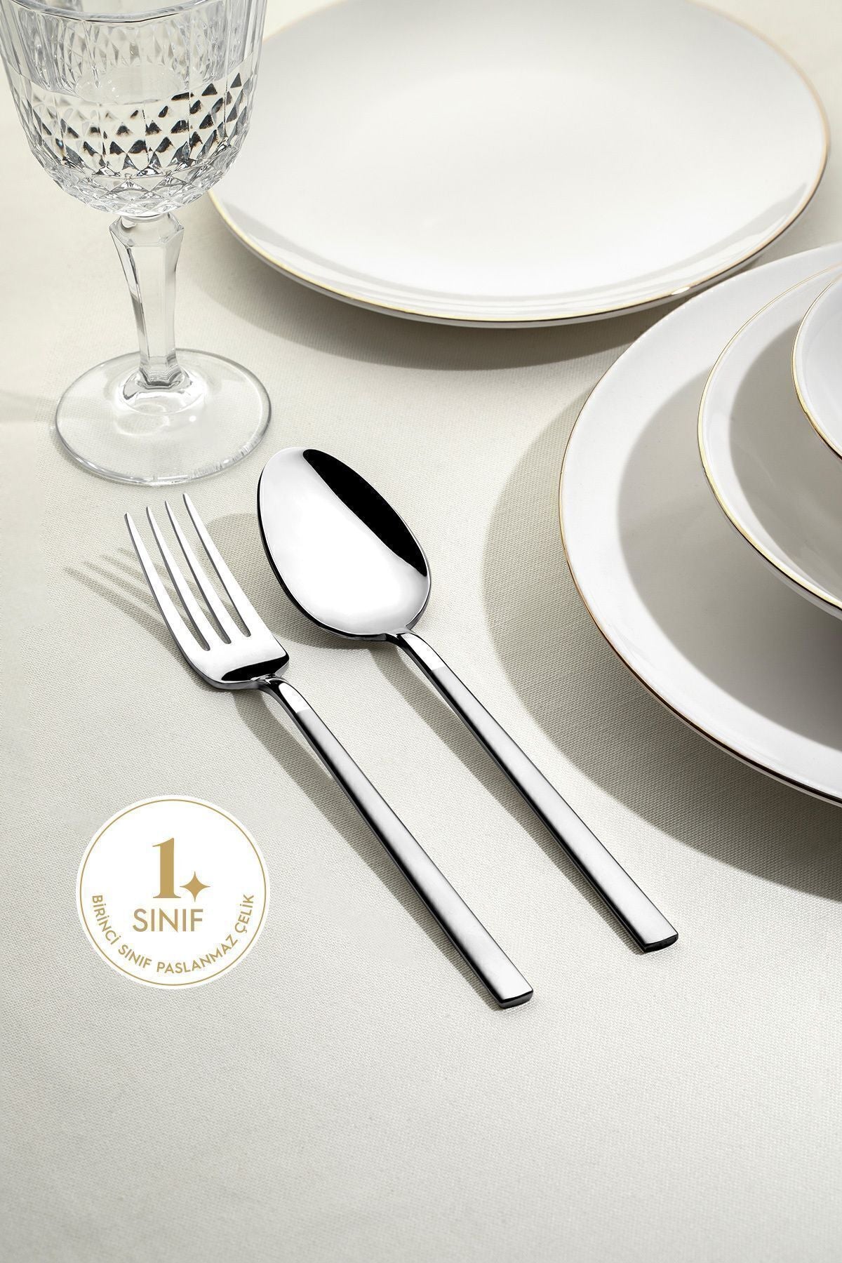 Dalyan Saten 12 Kişilik 60 Parça Kutulu Çatal Kaşık Takımı