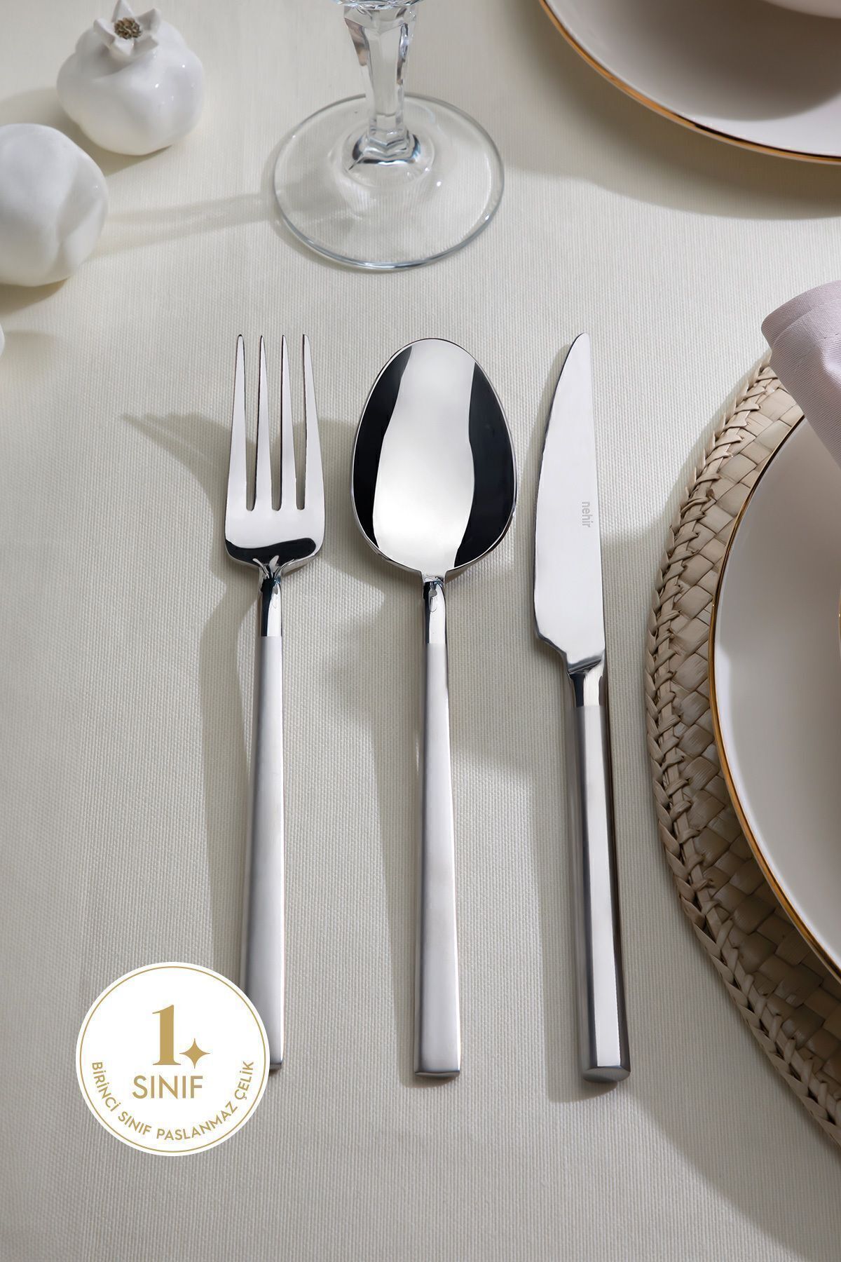 Dalyan Saten 12 Kişilik 89 Parça Kutulu Çatal Kaşık Bıçak Takımı