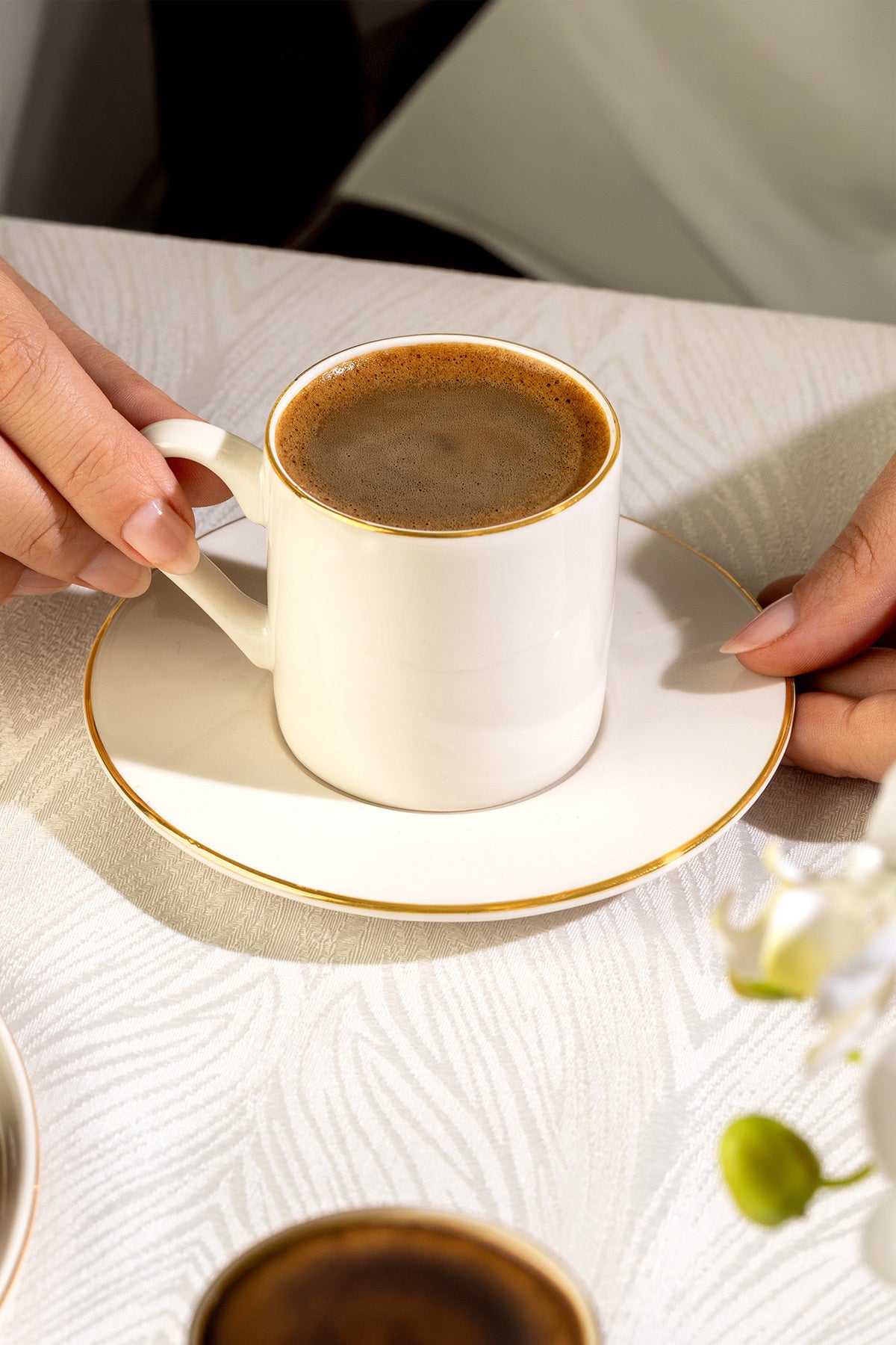 Duru 6 Kişilik 12 Parça Porselen Kahve Fincan Takımı