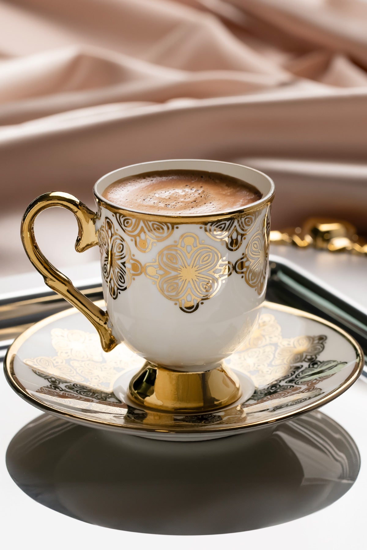 Ece 6 Kişilik 12 Parça Porselen Kahve Fincan Takımı