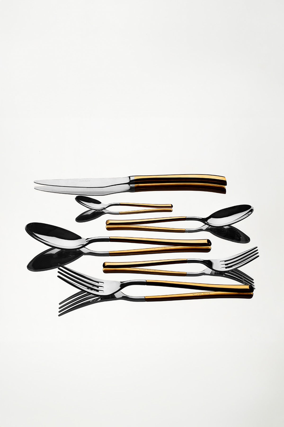 Elegance Altın Sade 6 Kişilik 36 Parça Kutulu Çatal Kaşık Bıçak Takımı