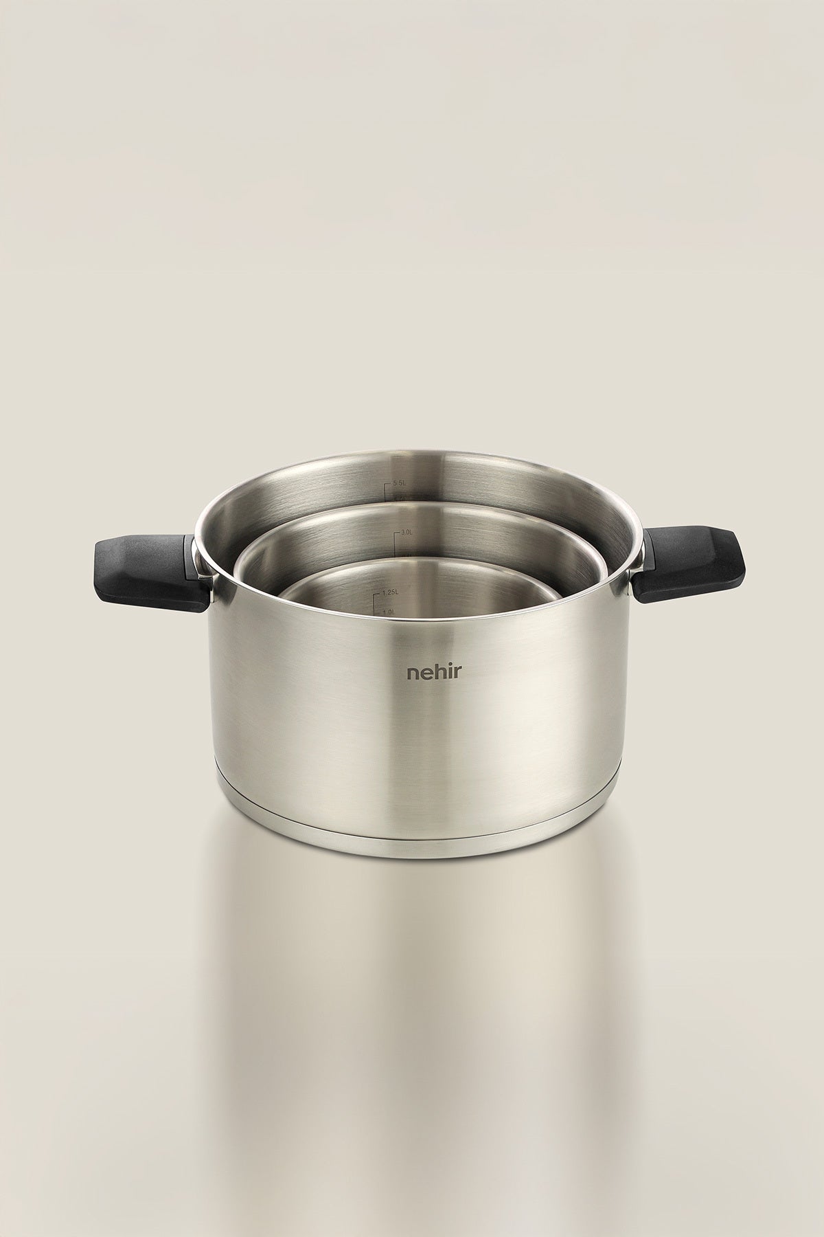 Elena Saten 6 Parça Derin Tencere Set