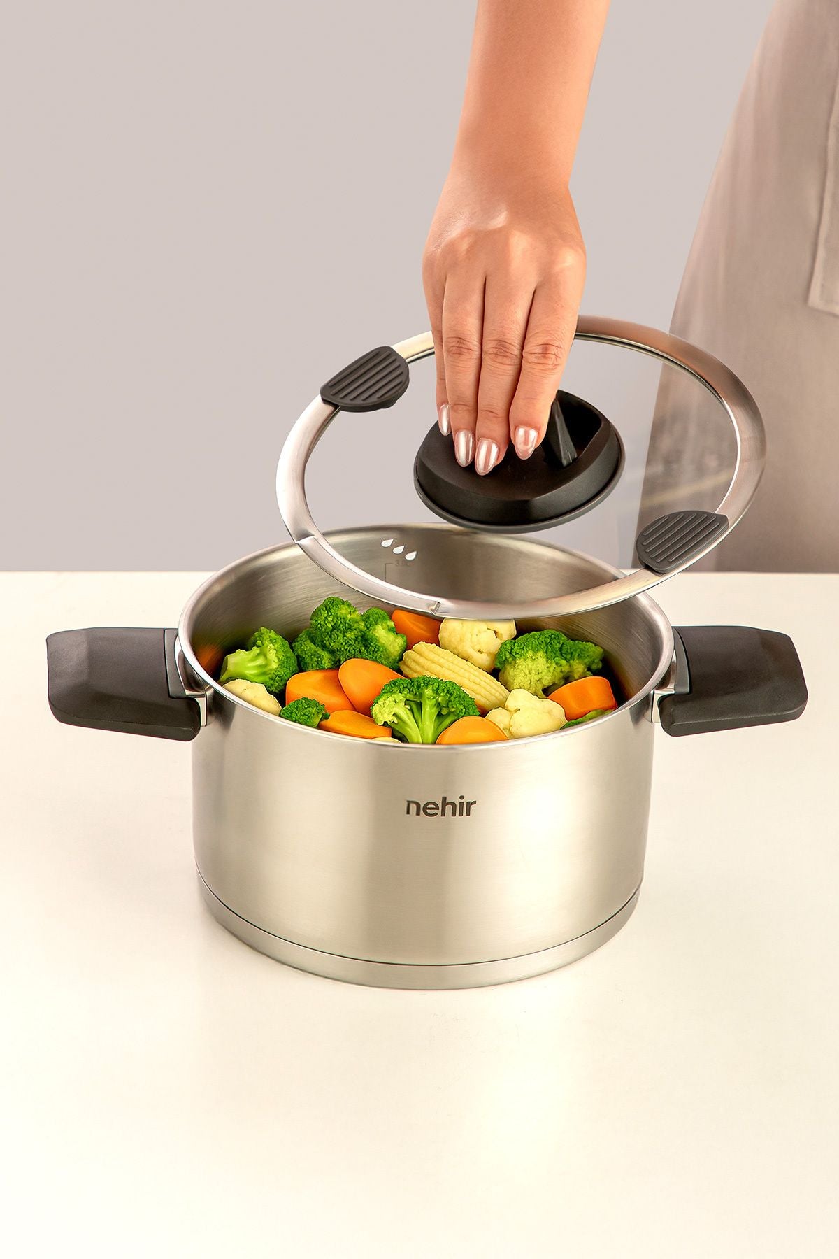 Elena Saten 6 Parça Derin Tencere Set