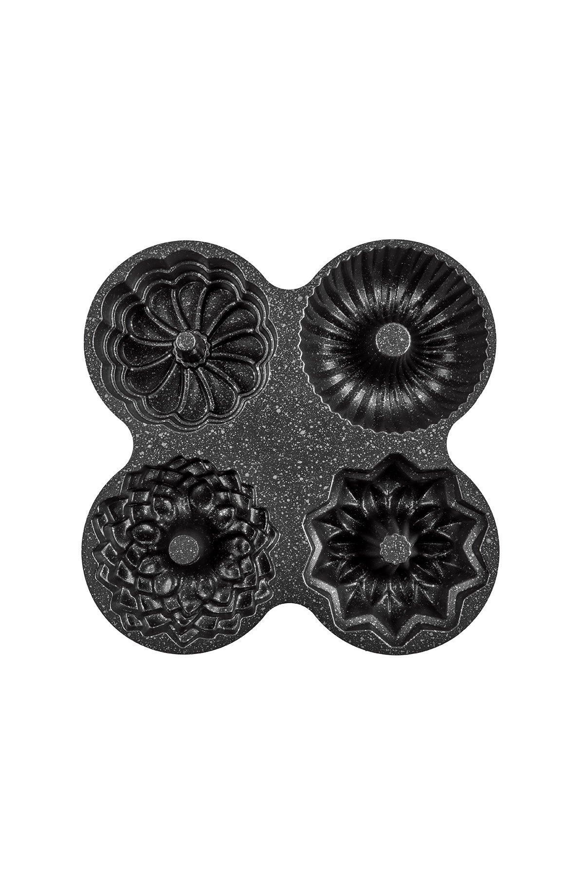 Elisa Siyah 4'lü Döküm Kek Kalıbı