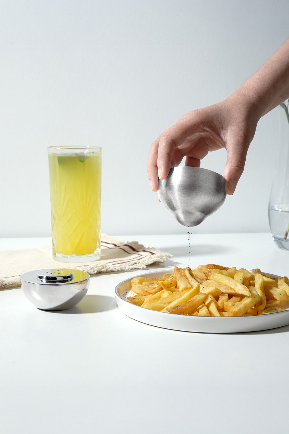 Elvis 2'li Paslanmaz Çelik Tuzluk ve Biberlik Seti