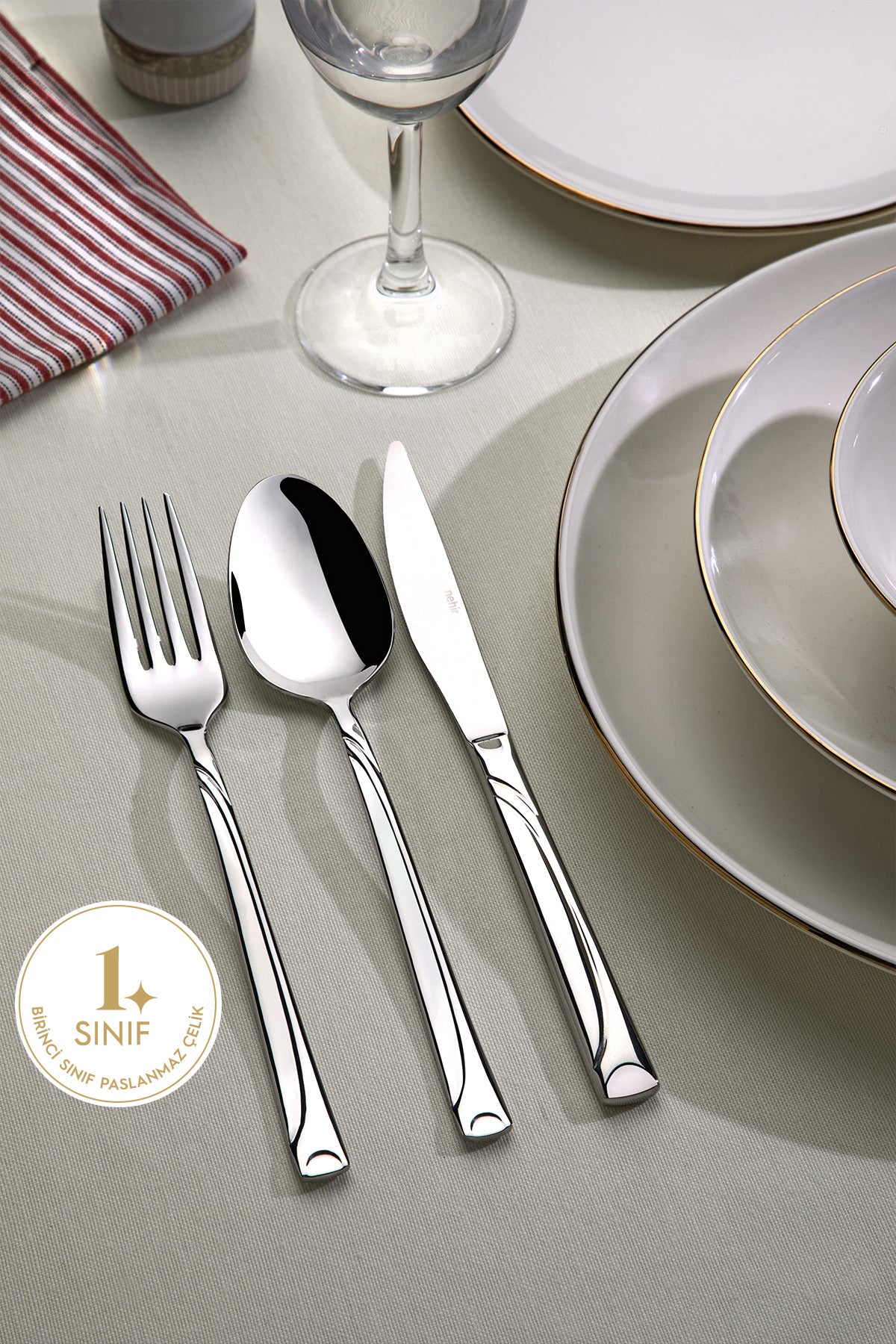 Fiesta Sade 6 Kişilik 36 Parça Kutulu Çatal Kaşık Bıçak Takımı