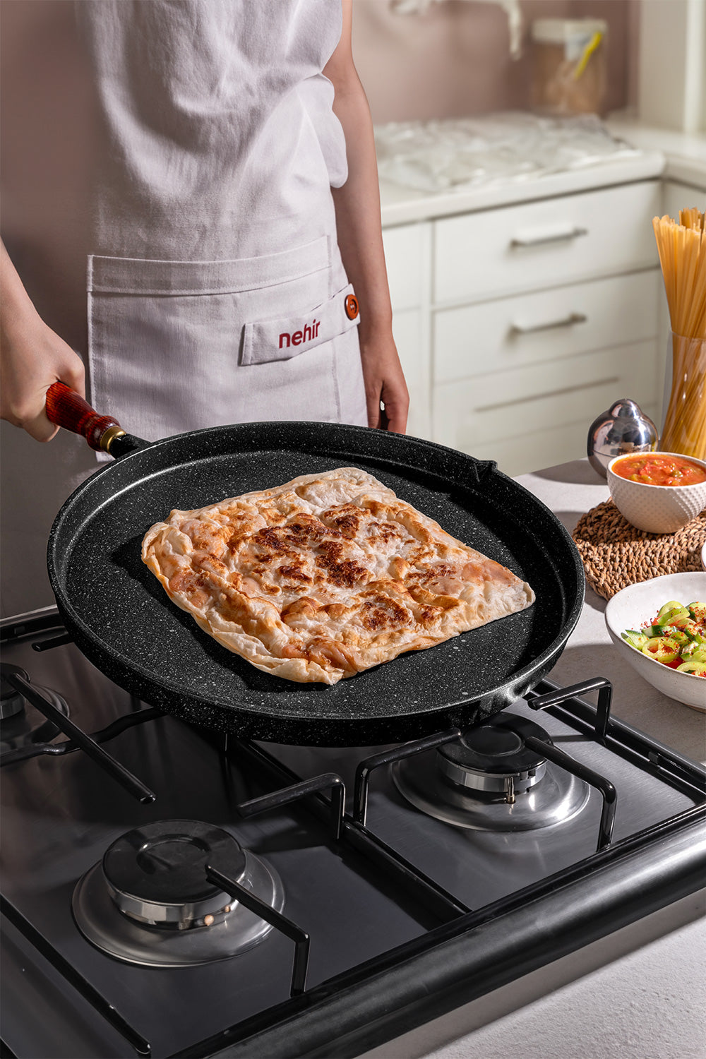 Flower Alüminyum Döküm Gözleme Tavası 36 Cm