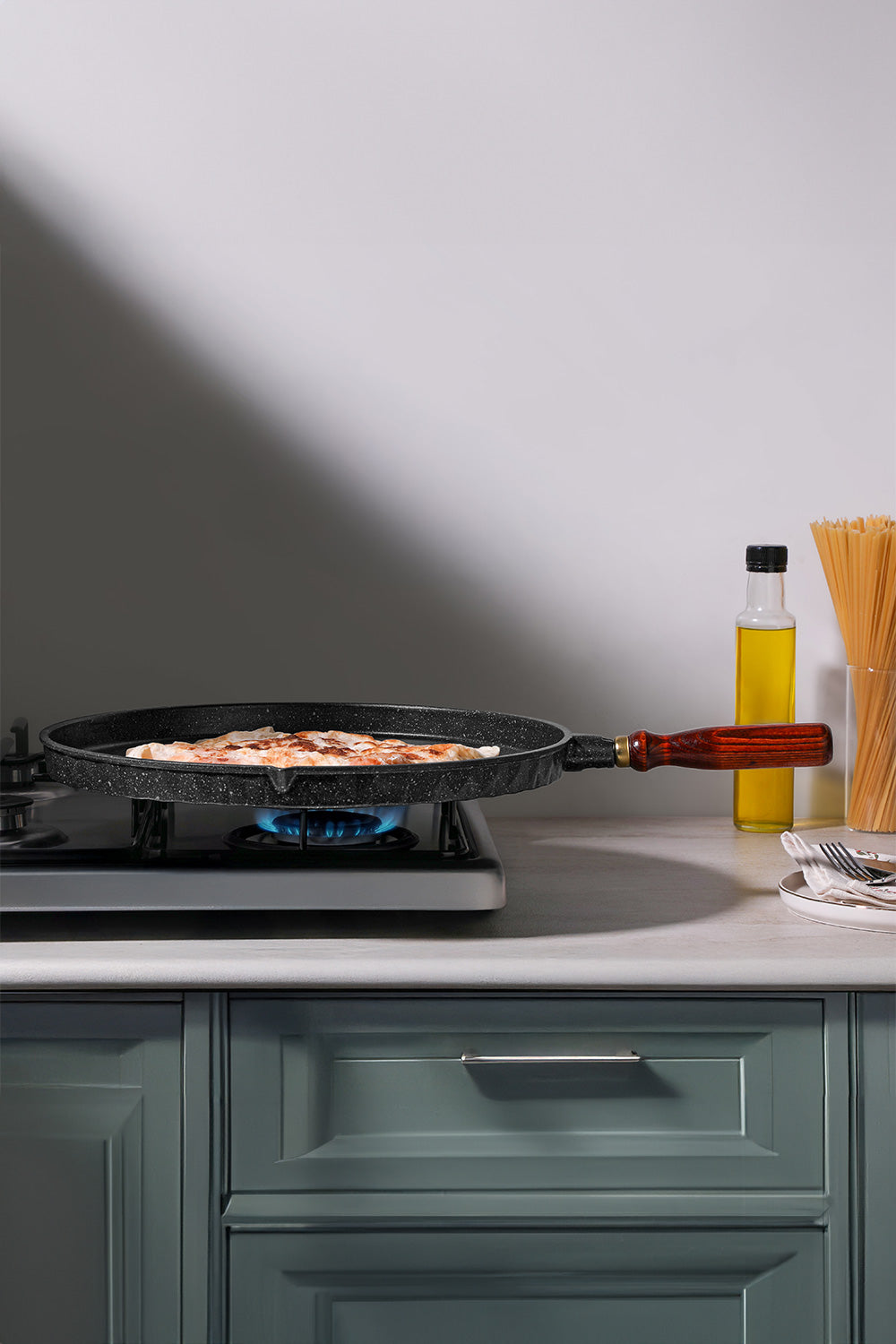 Flower Alüminyum Döküm Gözleme Tavası 36 Cm