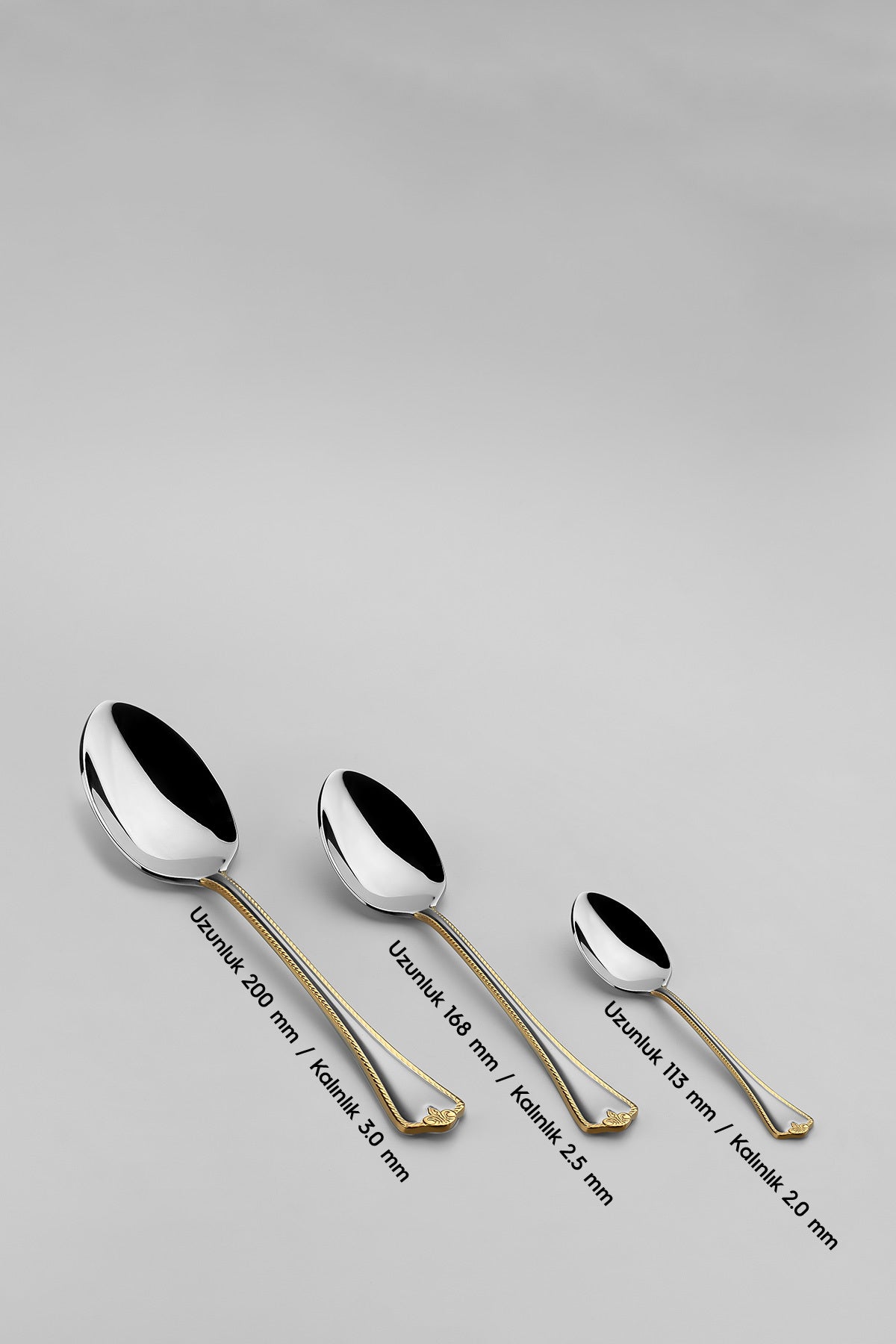 Fulya Altın Saten 6 Kişilik 30 Parça Kutulu Çatal Kaşık Takımı