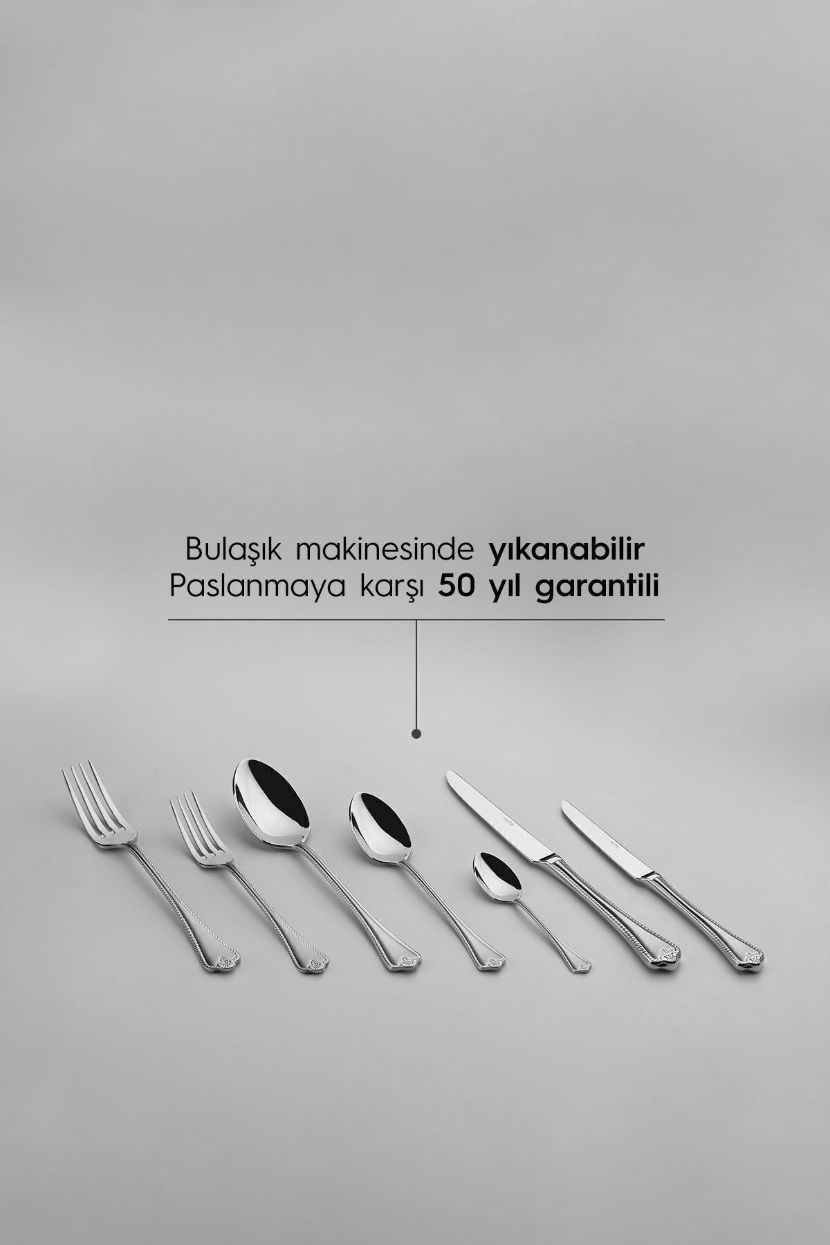 Fulya Saten 12 Kişilik 89 Parça Kutulu Çatal Kaşık Bıçak Takımı