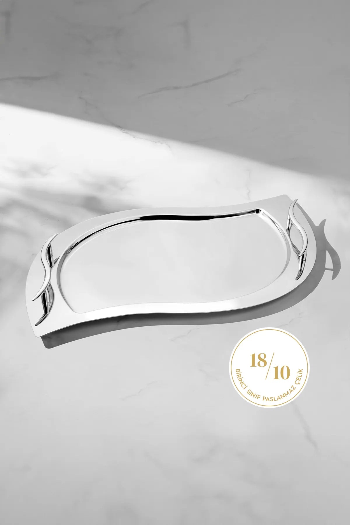 Gizem Sade Çelik Kahve Tepsi