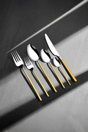 Gloria Altın Sade 12 Kişilik 72 Parça Çatal Kaşık Bıçak Takımı