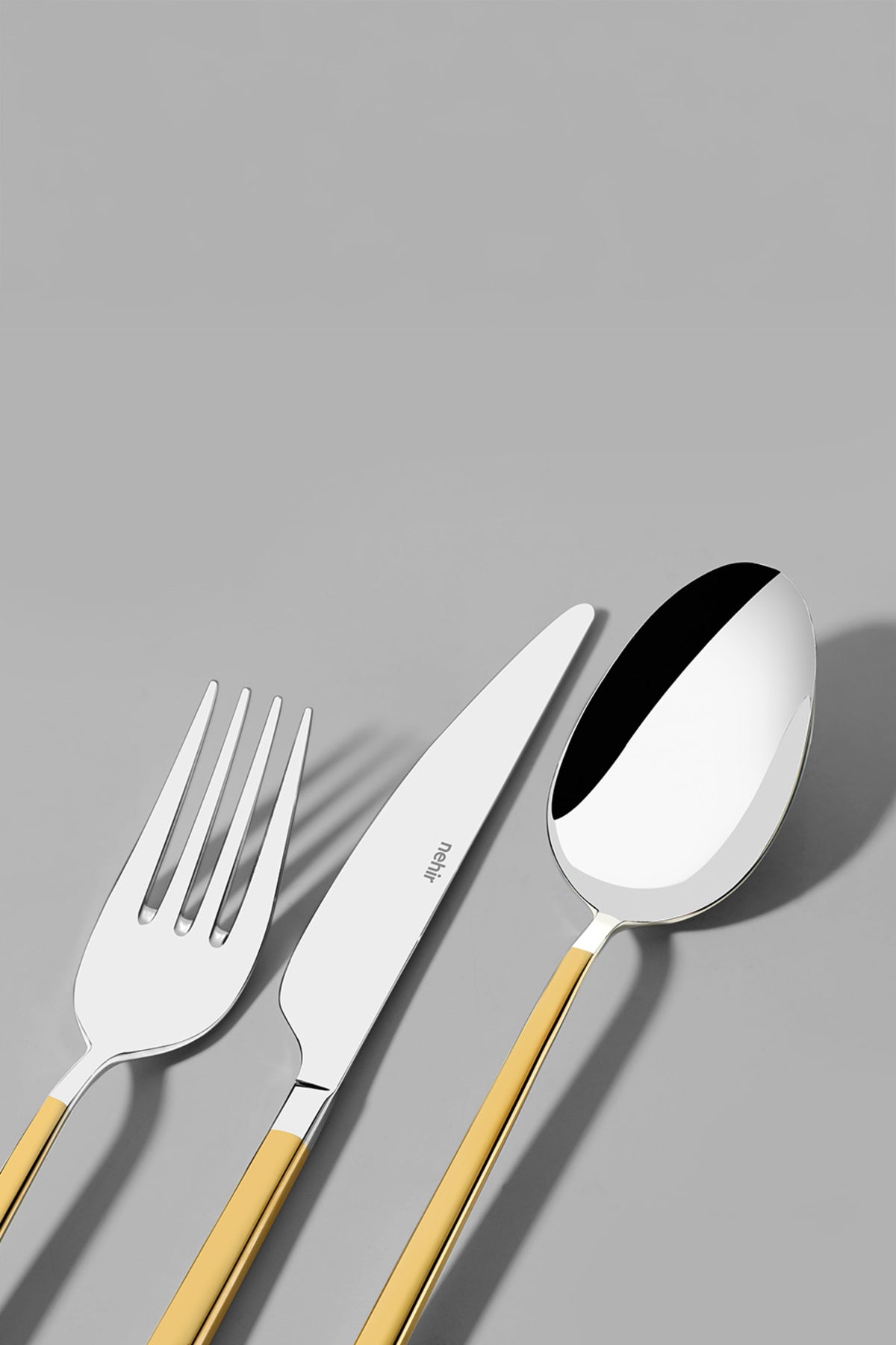 Gloria Altın Sade 12 Kişilik 72 Parça Çatal Kaşık Bıçak Takımı