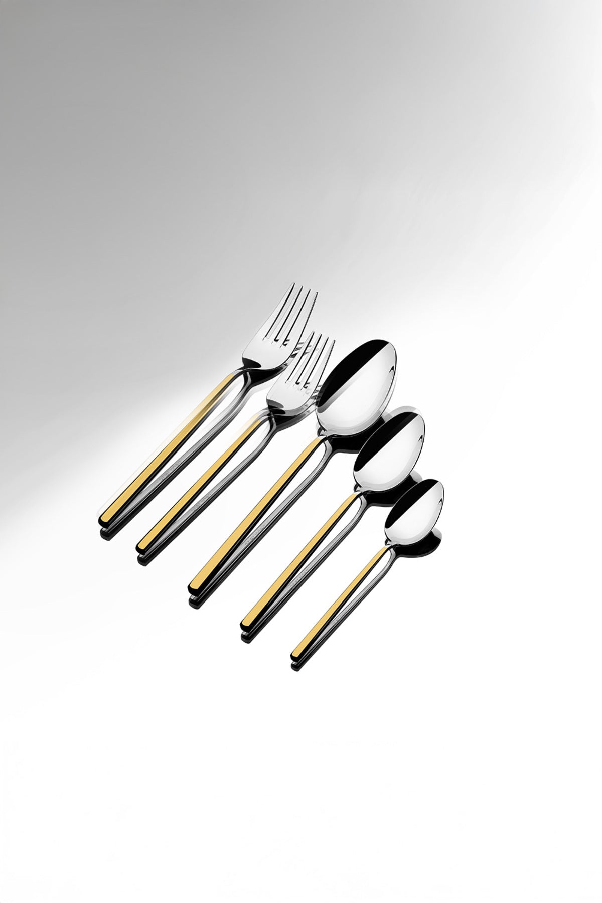 Gloria Altın Sade 6 Kişilik 36 Parça Kutulu Çatal Kaşık Bıçak Takımı